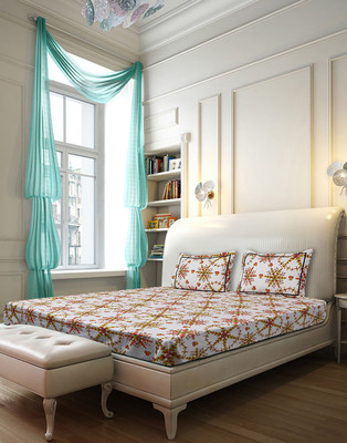 62% OFF on SEJ by Nisha Gupta Cotton Floral King Bedsheet 1 Bedsheet, 2 Pillow Cover, White, Green