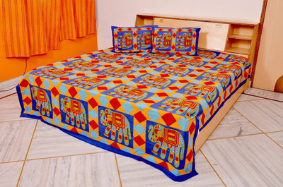 52% OFF on Shree OM Sai Cotton Printed Double Bedsheet 52% OFF on Shree OM Sai Cotton Printed Double Bedsheet