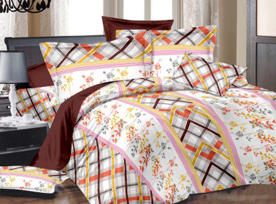7% OFF on United India Mills Cotton Floral Double Bedsheet