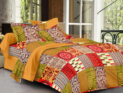 53% OFF on Sparkk Home Cotton Printed Double Bedsheet