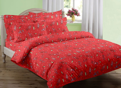16% OFF on Qubz Cotton Printed Single Bedsheet