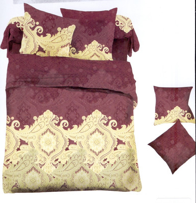 36% OFF on Ross Luxury Living Polyester Damask Double Bedsheet