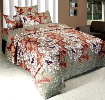 9% OFF on Vertex Polyester Floral Double Bedsheet 9% OFF on Vertex Polyester Floral Double Bedsheet