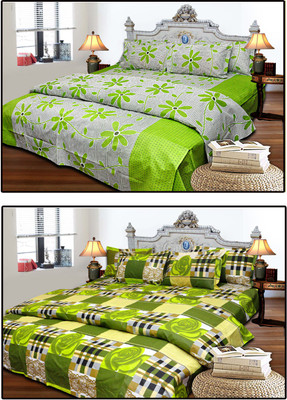 30% OFF on JBG Home Store Cotton Floral King Bedsheet