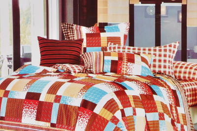 74% OFF on Valtellina Polyester Geometric Double Bedsheet