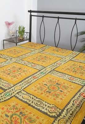 55% OFF on Rajrang Cotton Abstract, Floral Double Bedsheet 1 Bedsheet, Multicolor
