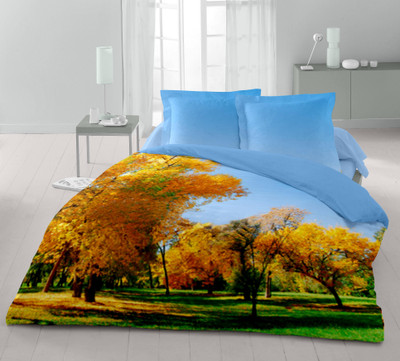 15% OFF on Raymond Cotton Printed Double Bedsheet 1Double Bedsheet, 2 Pillow Cover, Multicolor