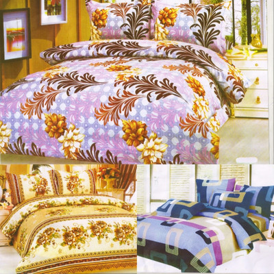 72% OFF on Z Decor Polycotton Printed Double Bedsheet