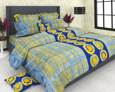 50% OFF on Divine Closet Cotton Geometric Double Bedsheet