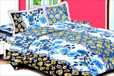 55% OFF on Fashigo Cotton Floral Double Bedsheet 1 Double Bedsheet, 2 Pillow Covers, Blue 55% OFF on Fashigo Cotton Floral Double Bedsheet 1 Double Bedsheet, 2 Pillow Covers, Blue