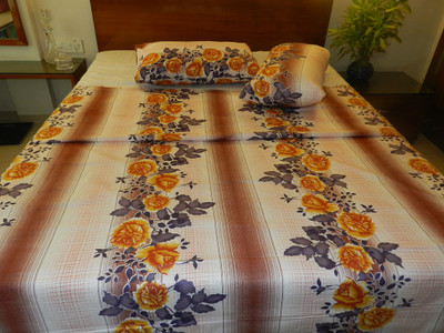60% OFF on CocoBee Cotton Floral Double Bedsheet