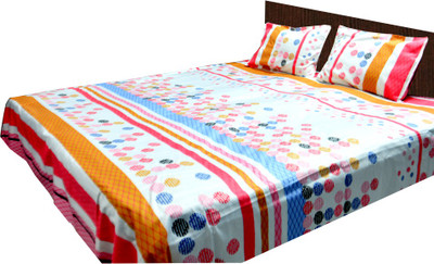 50% OFF on Loomkart Cotton Abstract Extra Large Fitted Bedsheet