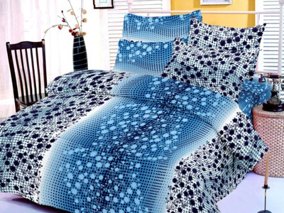 29% OFF on Octane Cotton Polka Double Bedsheet