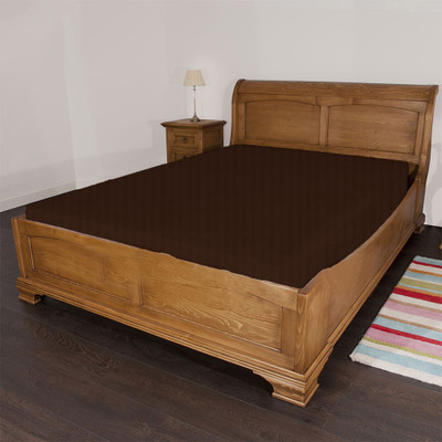 30% OFF on Scala Cotton Striped Double Fitted Bedsheet