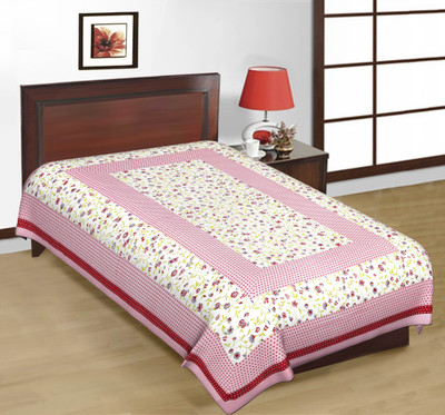 47% OFF on RajLaxmi Cotton Floral Single Bedsheet