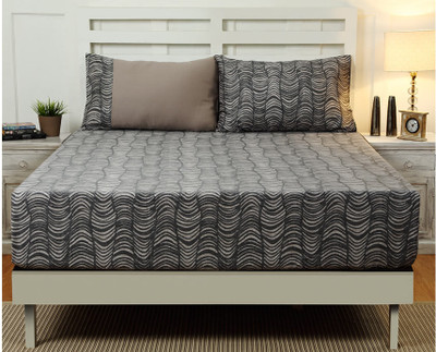 20% OFF on Maspar Cotton Geometric King Bedsheet