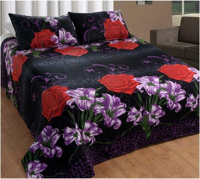 41% OFF on Sunflower Cotton Printed Double Bedsheet