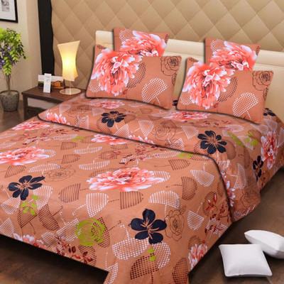 59% OFF on Iws Cotton Printed Double Bedsheet 1 Bedsheet, 2 Pillow Cover, Multicolor