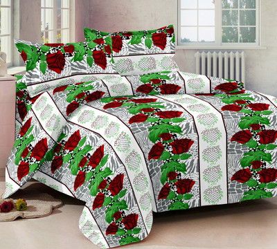 34% OFF on Story @ Home Cotton Printed Double Bedsheet 1 Bedsheet, 2 Pillow Cover, Multicolor
