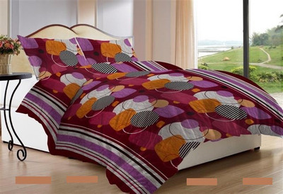 55% OFF on Aalidhra Techtex Cotton Printed Double Bedsheet