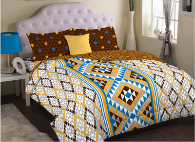20% OFF on Stellar Home USA Polycotton Geometric Double Bedsheet