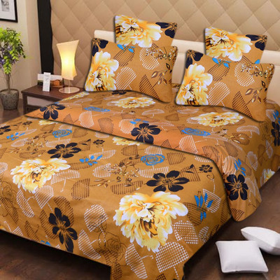 59% OFF on Iws Cotton Printed Double Bedsheet 1 Bedsheet, 2 Pillow Cover, Multicolor
