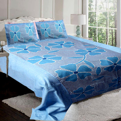 65% OFF on Shopgrab Cotton Floral Double Bedsheet