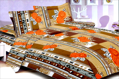 53% OFF on Urban Style Cotton Floral Double Bedsheet 1 Bedsheeet, 2 Pillow covers, Multicolor