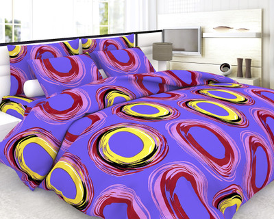 30% OFF on Divine Closet Cotton Geometric Queen Bedsheet