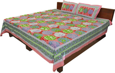 56% OFF on RajLaxmi Cotton Checkered Double Bedsheet