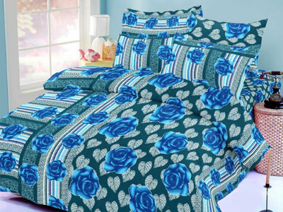 49% OFF on Octane Cotton Floral Double Bedsheet