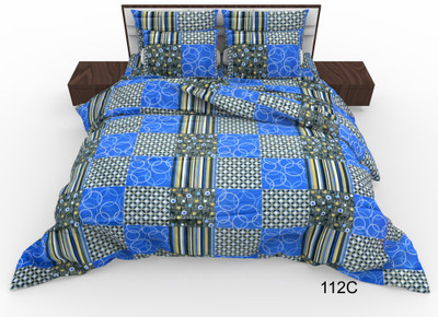 30% OFF on Divine Closet Cotton Geometric Queen Bedsheet