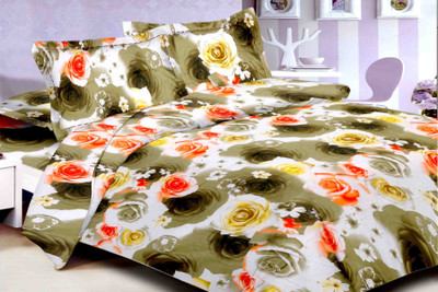 53% OFF on Urban Style Cotton Floral Double Bedsheet Bedsheet, Multicolor