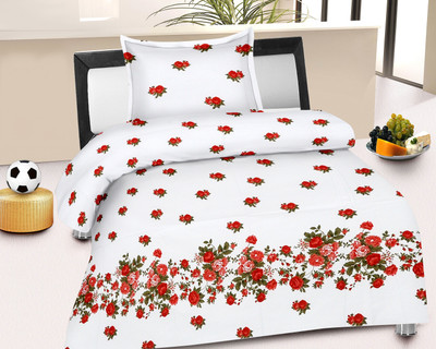 Caps Cotton Floral Single Bedsheet