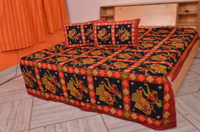 60% OFF on Bedsheet Bazaar Cotton Printed Double Bedsheet