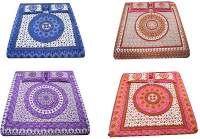 45% OFF on Jaipur Printex Cotton Printed Double Bedsheet