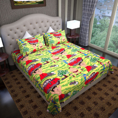 75% OFF on Graffiti Home Cotton Floral Queen sized Double Bedsheet