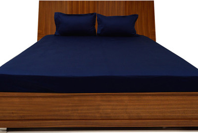 16% OFF on Misr Cotton Plain Queen sized Double Bedsheet