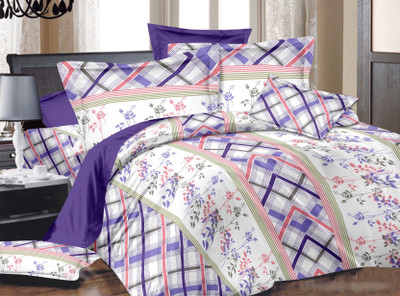 7% OFF on United India Mills Cotton Floral Double Bedsheet