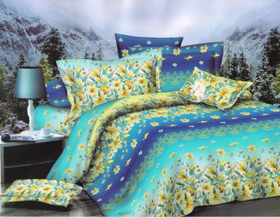 49% OFF on Skap Polycotton Floral Double King Bedsheet