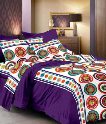 19% OFF on Blush Cotton Printed Double King Bedsheet