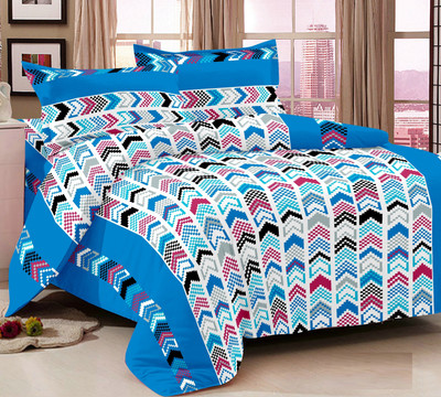 70% OFF on Ahmedabad Cotton Cotton Geometric Double Bedsheet 1 Double Bedsheet, 2 Pillow Covers, Blue 70% OFF on Ahmedabad Cotton Cotton Geometric Double Bedsheet 1 Double Bedsheet, 2 Pillow Covers, Blue