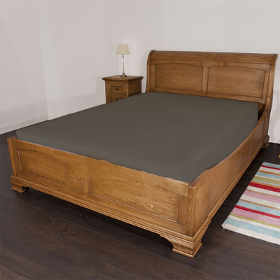 30% OFF on Misr Cotton Solid Double Fitted Bedsheet