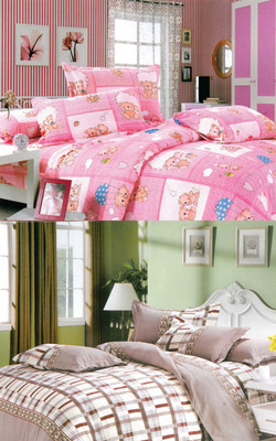 62% OFF on Fabhomes Polycotton Geometric Double Bedsheet