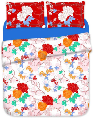 30% OFF on Birla Century Cotton Floral Double Bedsheet