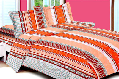 53% OFF on Urban Style Cotton Striped Double Bedsheet Bedsheet, Multicolor