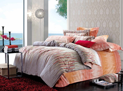 14% OFF on Zyne Cotton Abstract King Bedsheet