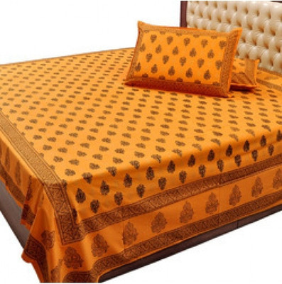 60% OFF on Shoppingtara Cotton Printed Double Fitted Bedsheet