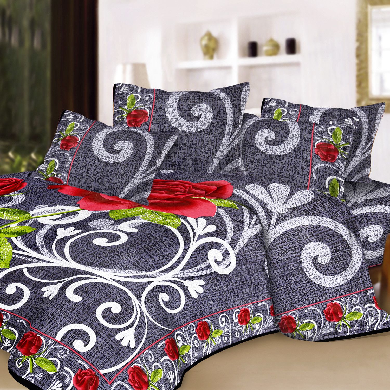 50% OFF on Aapno Rajasthan Cotton Floral Double Bedsheet