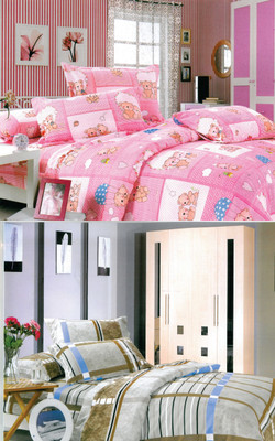 75% OFF on Fabhomes Polycotton Geometric Double Bedsheet